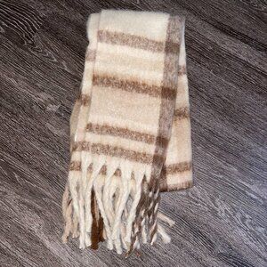 Brown/Cream Plaid Scarf